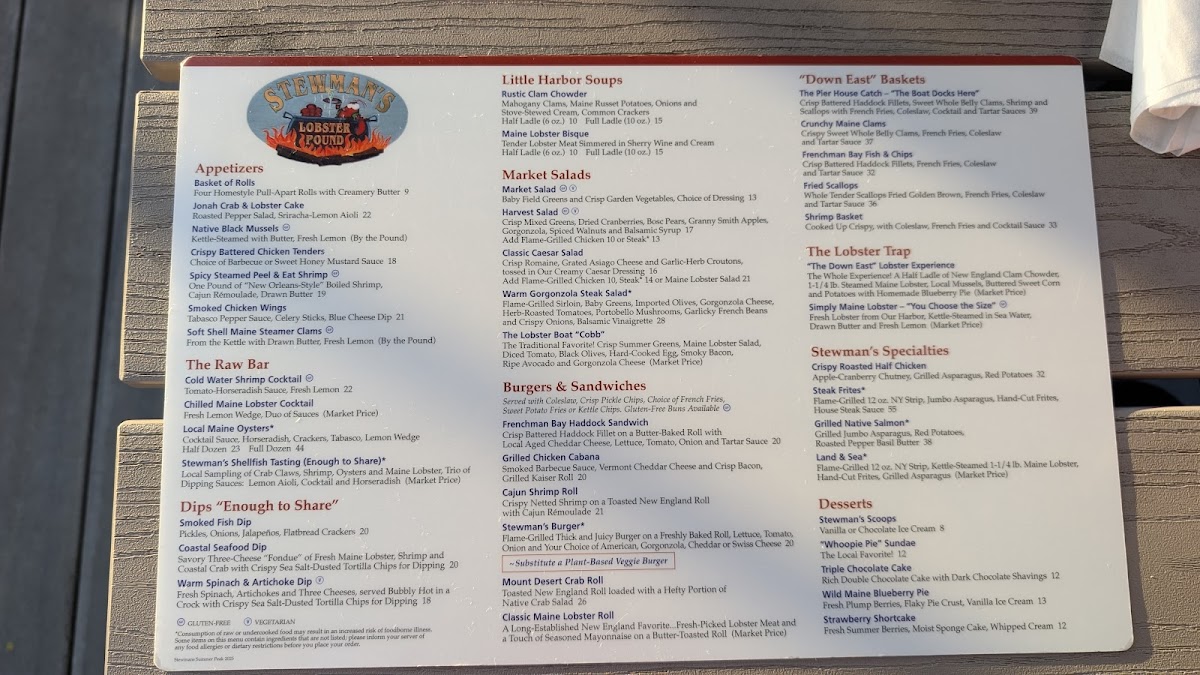Stewman's Lobster Pound Menu - Image 2